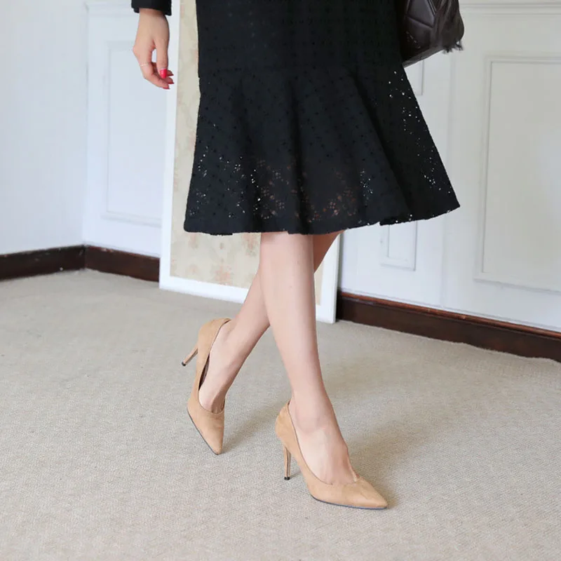 Женские туфли лодочки Туфли на высоком каблуке для женщин с острым носком