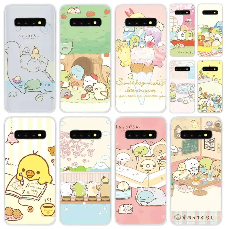 Мягкий силиконовый чехол для Samsung Galaxy S21 S20 Uitra S10 S9 S8 Plus Lite Ultra S20fe S10e S7Edge sumikko gurashi