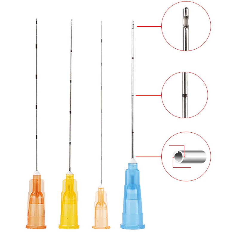 

100 шт. Бесплатная доставка тонкий микро тупый канюла тупый наконечник для наполнителя для ягодиц увеличение груди гиалуроновая кислота нап...