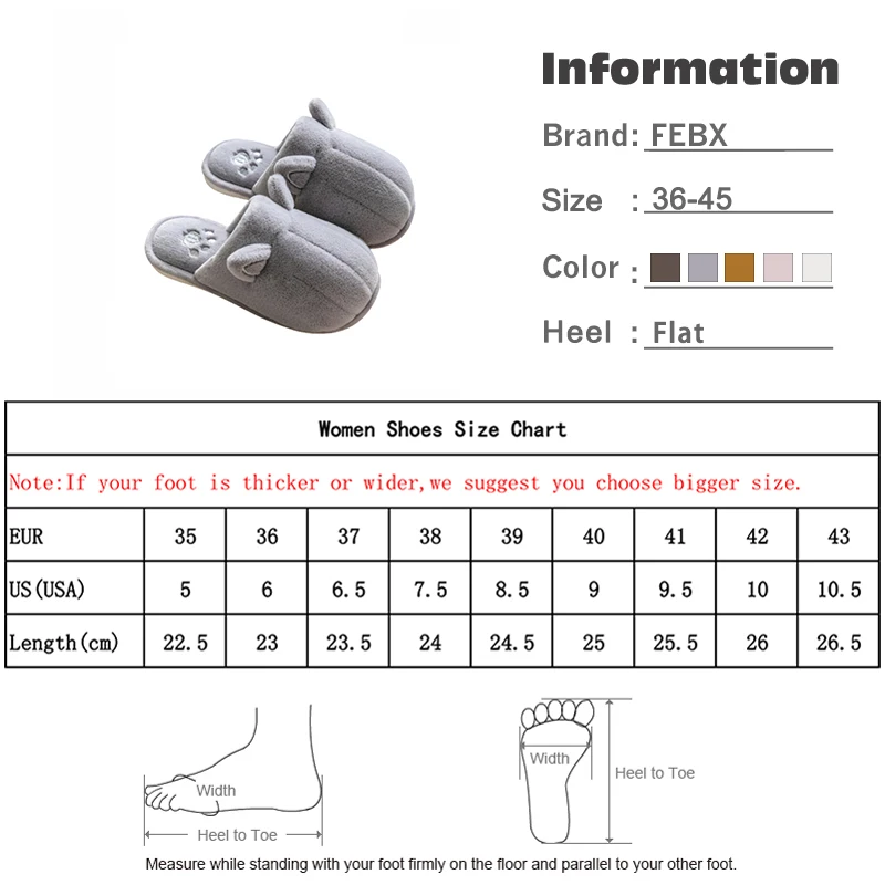 

Female Slipper WomenSoft Flat Shoes Ladies Warm Plush Footwear Winter Indoor Cute Slippers Cat Animals 2020 New Casual Shoes
