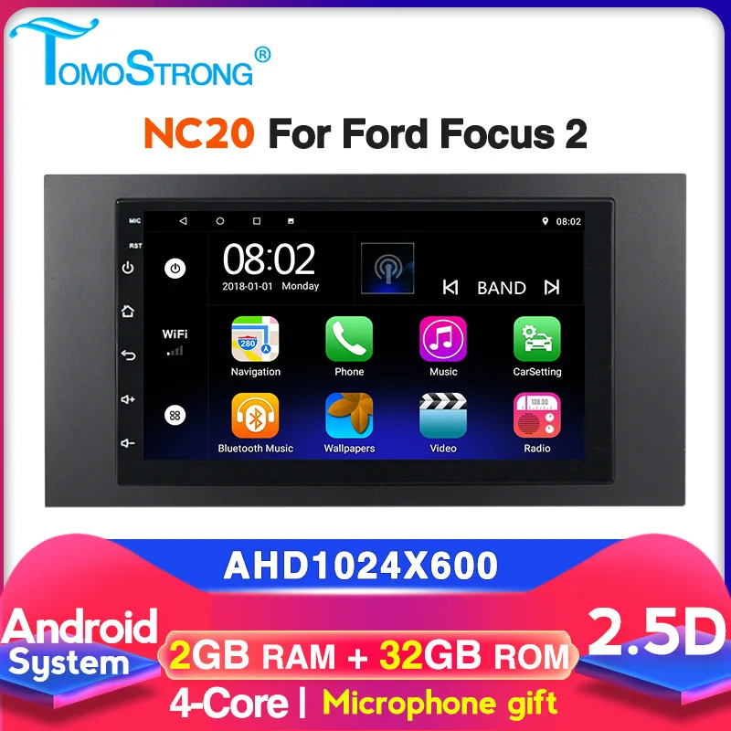 Автомобильный мультимедийный dvd плеер NC20 2 din для Ford Focus EXI MT MK2 MK3 2004 2005 2006 2011 ГБ + 32