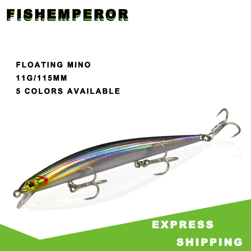

1pcs Fishing Lures 11.5cm/11g Floating Minnow Lure With Bead Hard Bait Crankbait Wobbler Fishing Tackle Leurre Peche For Pike