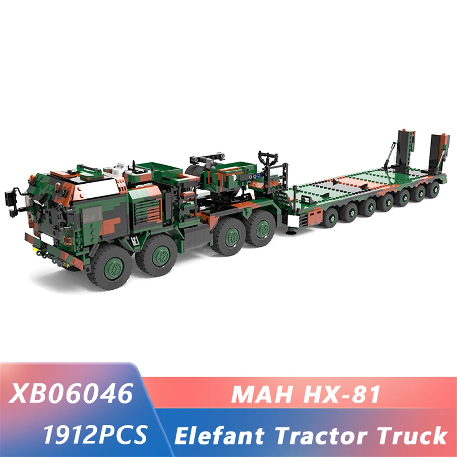 Xingbao 06046 Военная серия мА/ч HX 8 элефант седельный тягач комплект строительных