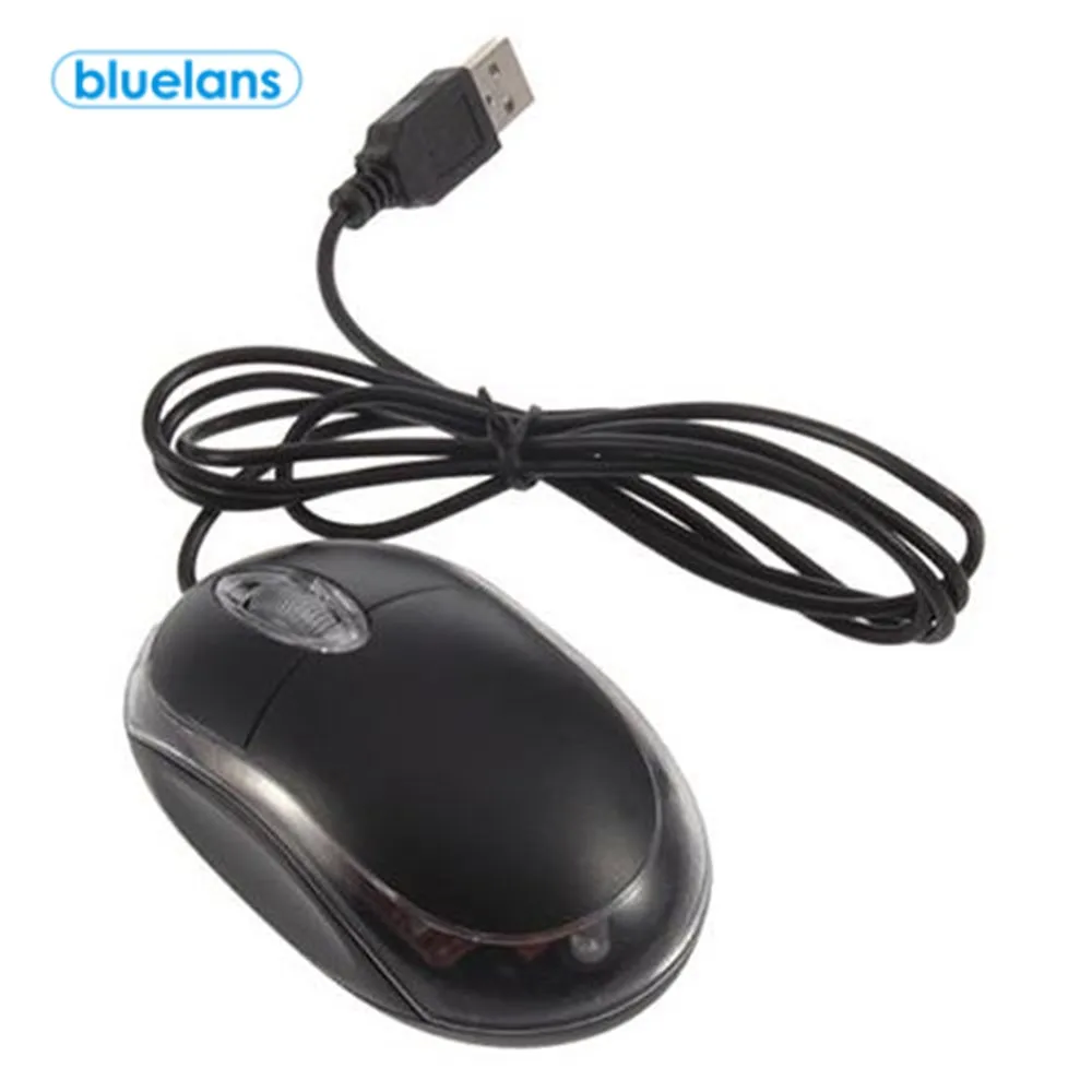 

USB-мышь оптическая, черная, проводная светильник с колесиком прокрутки