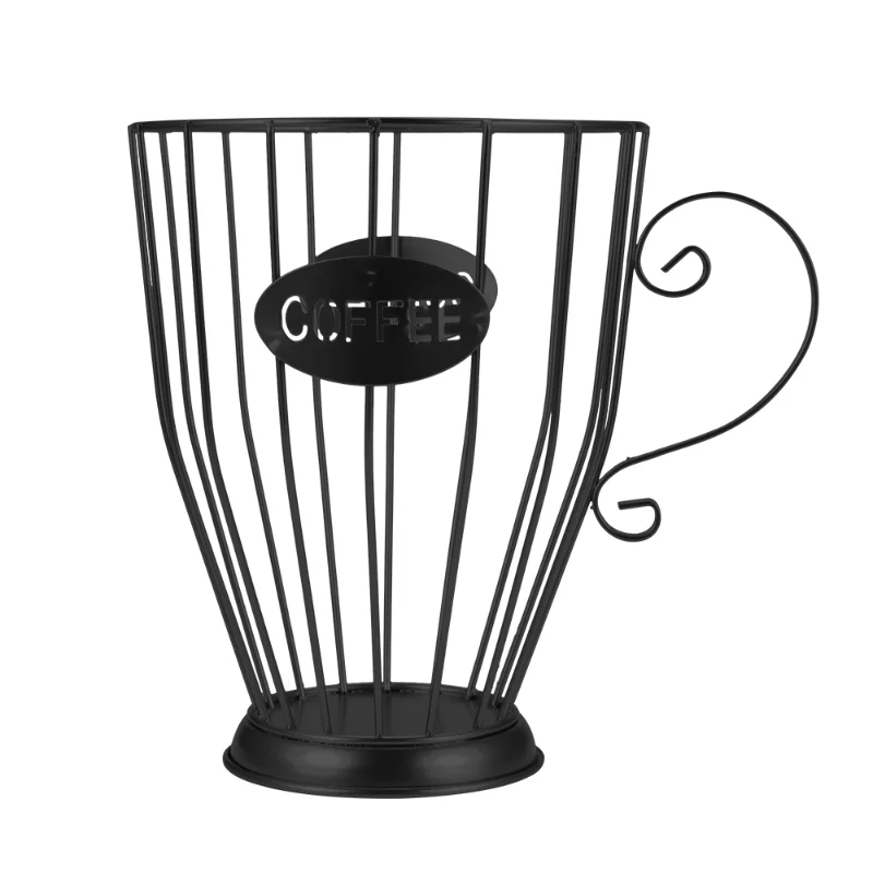 

Universal Coffee Capsule Storage Basket Coffee Cup Basket Vintage Coffee Pod Organizer Holder Black For Home Cafe Hotel