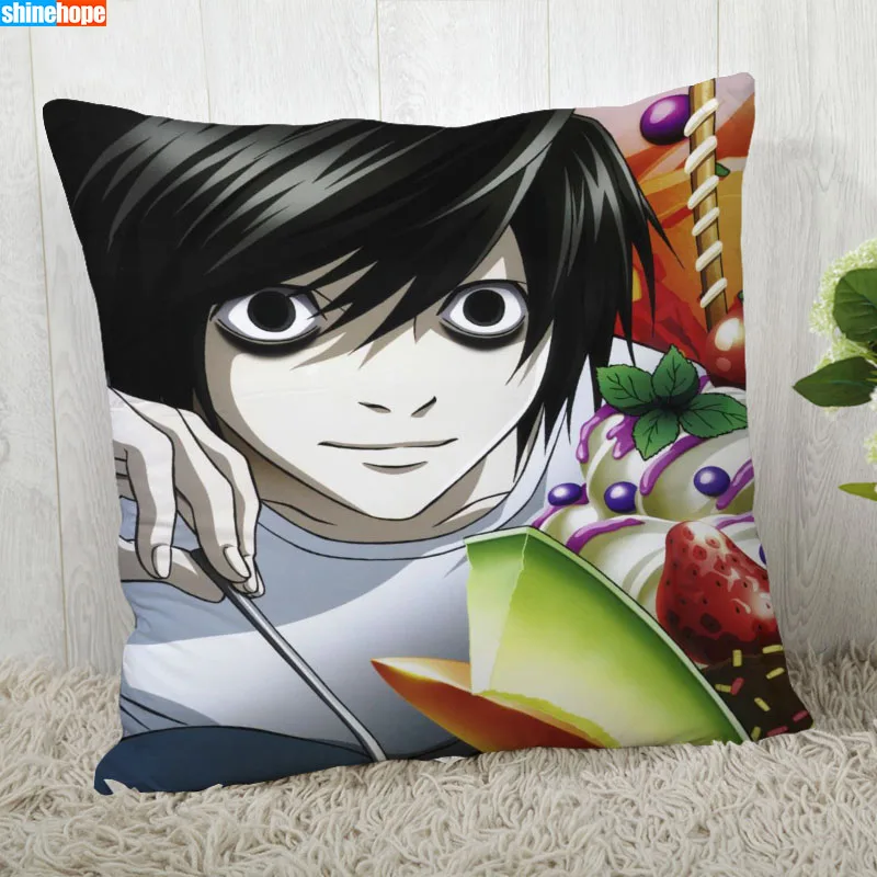 Наволочка на подушку Death Note современный домашний декоративный Чехол 45x45 см 40x40