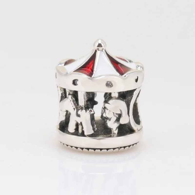 

Claudia Christmas Carousel White Copper String Decorated With European And American New Carousel Beads Diy Female Jewelry
