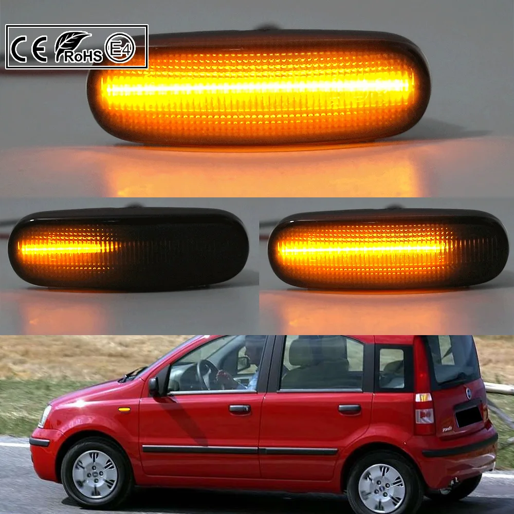2 шт. динамическая лампа для указателя поворота Fiat Panda Punto Evo Stilo Qubo Peugeot Citroen Lancia