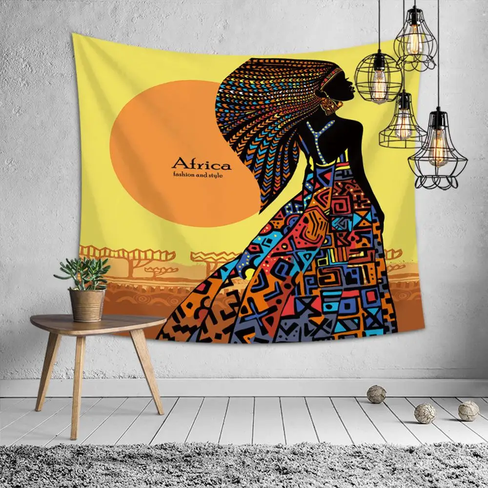 Африканский женский настенный гобелен Подвесной Настенный Гобелен Мандала