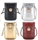 Серебряные сумки мобильный телефон маленькие клатчи сумка через плечо женская сумка из крокодиловой кожи Черный клатч кошелек сумка с клапаном