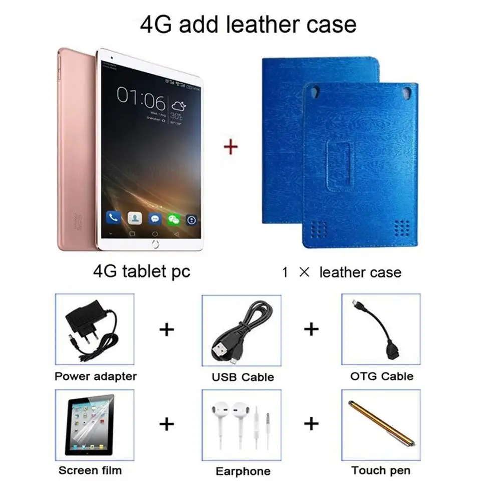 4G add leather case 9,7 дюймов android планшет 4G телефонный звонок планшетный ПК 9,7 дюймов gps планшеты 9," для подарка wifi bluetooth - Комплект: 4G add leather case
