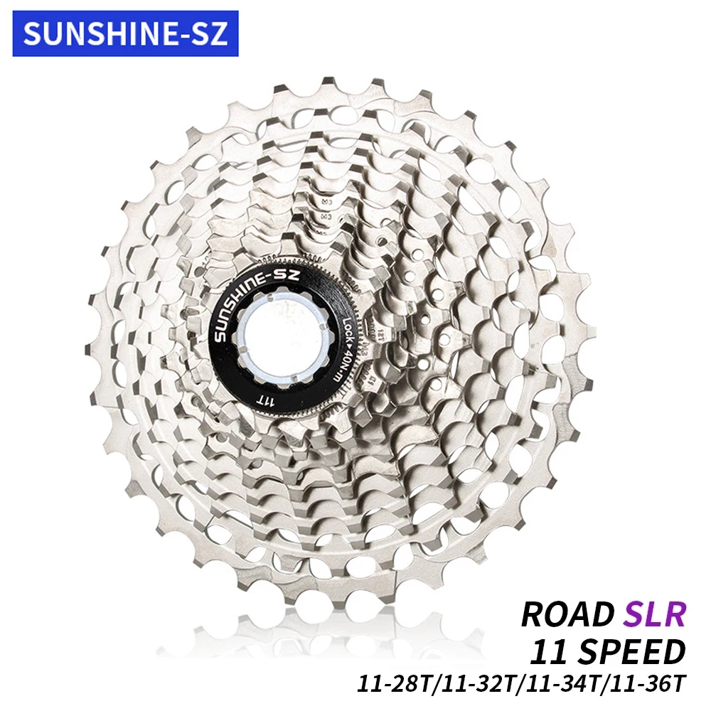 

SUNSHINE Road Bike 11 Speed Cassette 11-28T Gravel Bicycle 11-36T 11 Speed 34T ultraLight K7 11V SLR 11s 32T CNC Freewheel parts