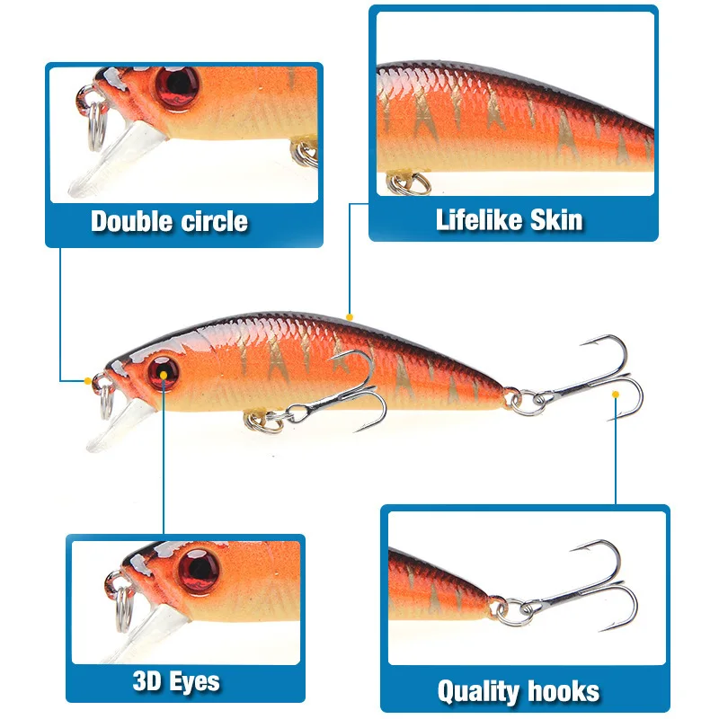 Walk Fishing 1 шт. 7 см 3 г Поппер рыболовные приманки приманка с объемными глазами