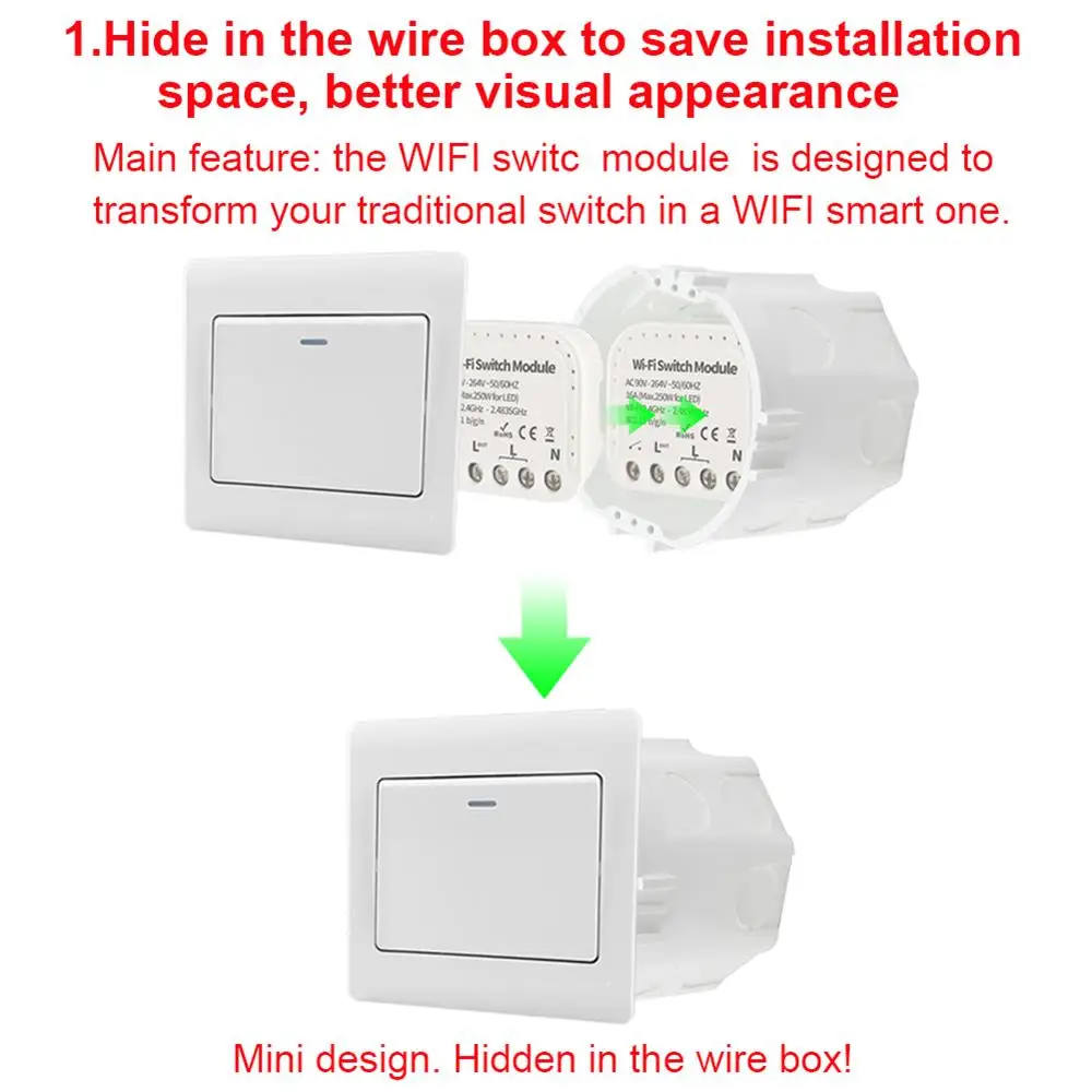 16A Wifi умный переключатель DIY модуль для автоматизации умного дома работа с