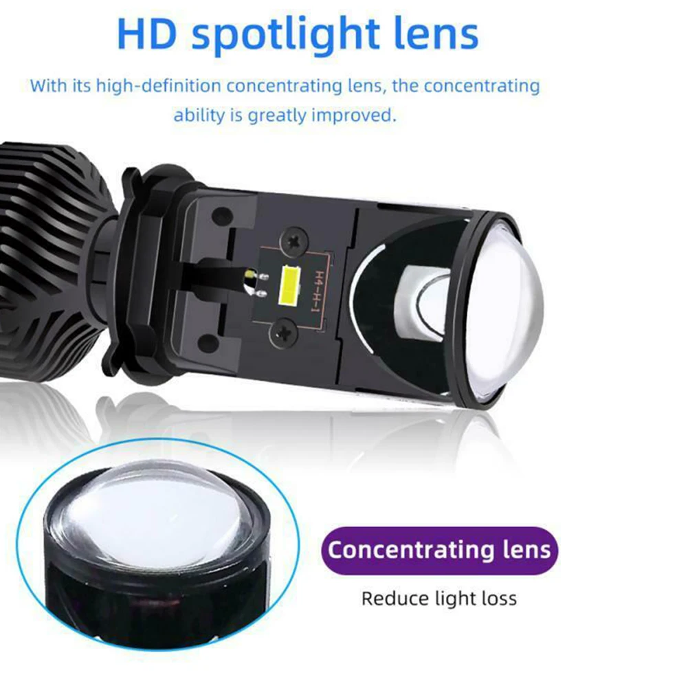 

Durable LED Headlight Fog Lamp 2pcs 6000K 9003 Accessories DC 9-32V H4