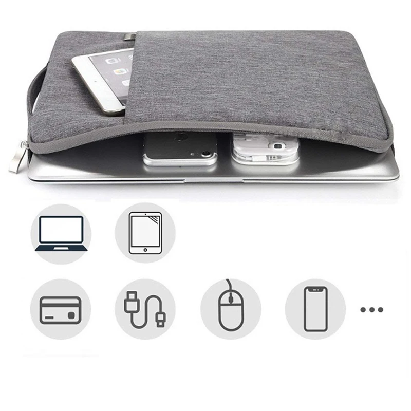Laptop Bag For Macbook Air 13 Pro 15 Waterproof Liner Sleeve Solid Computer Cases Mac Book Protection Torba Na Laptopa | Компьютеры и