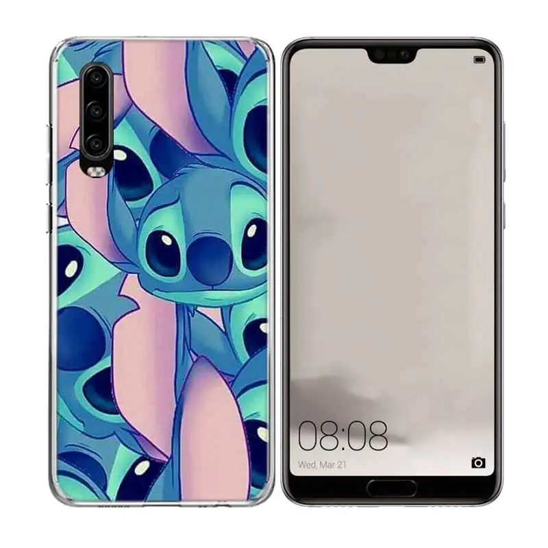 Силиконовый чехол на заднюю панель с изображением Стича из мультфильма для huawei P30