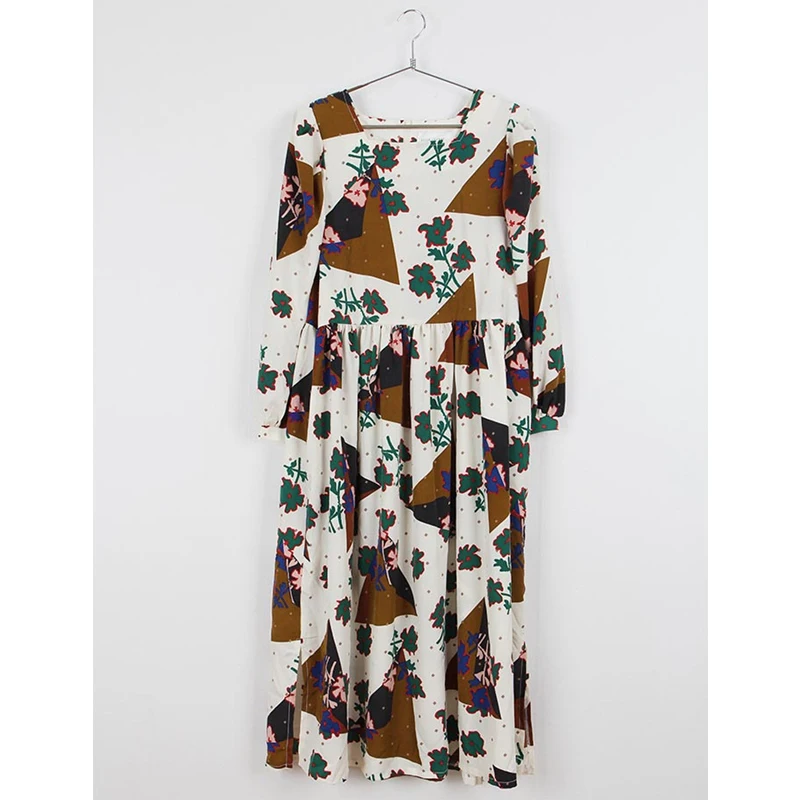 Платье BGTEEVER женское с квадратным вырезом свободное элегантное средней длины