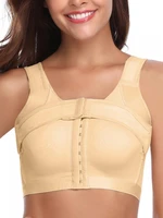 women post surgery shaper front closure bra compression posture corrector crop top with breast support band