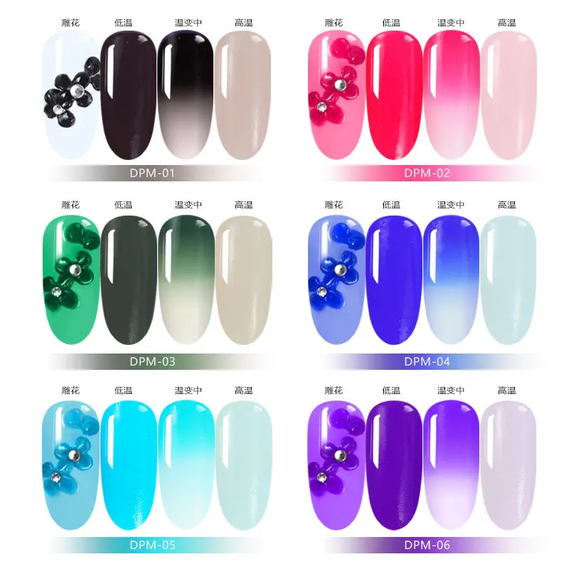 Порошок для ногтей с изменяющимися температурами резной акриловый порошок 12