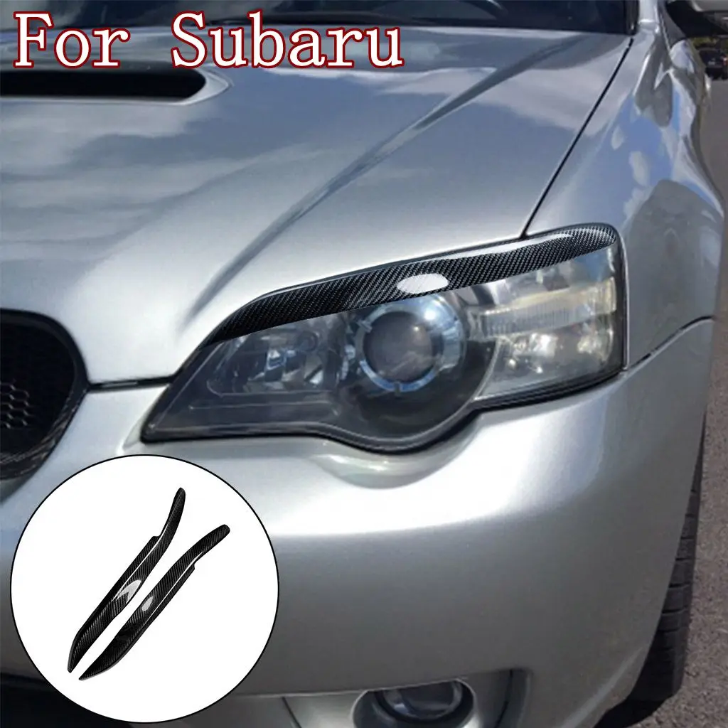 

1 pair Real Carbon Fiber Headlight Eyelid eyebrow Cover For Subaru Legacy 2006 2007 2008 Car Accessories