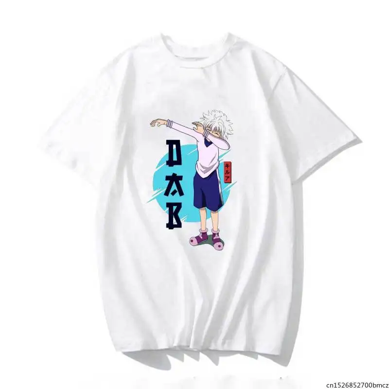 

Hunter X Hunter Killua Zoldyck Dab Dance HXH Anime Lovers T Shirt Tops Karate Graphic Tees Shirt