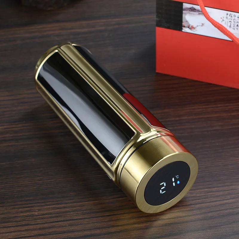 

410ml Top Grade Intelligent Thermos Bottle 316 Stainles Steel Water Bottle Portable Vacuum Flasks Coffee Cup Keep Hot and Cold