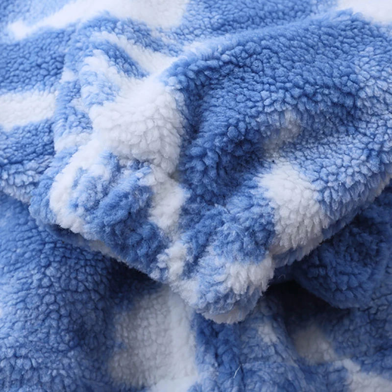 

Mens Tie Dye Plush Thick Warm Hooded Jackets Women Fleece hoodies 2020 AW HipHop Oversize Padded Coat Unisex Loose Woolen Jacket