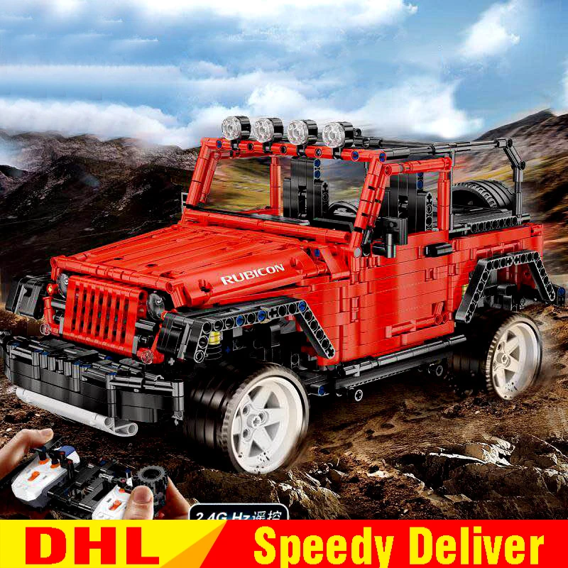 LP Technic 20090 MOC Jeep Wrangler Rubicon RC 20100 G500 AWD Wagon двигатель совместимый с Leleings 5140 2425 блоки