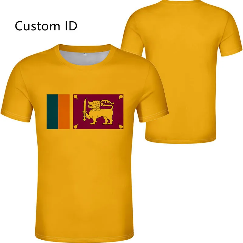 

2021 oversized custom ID Lancan national breath Print Photo text logo clothing Sri Lanka T-shirt Di free custom name LKA T-shirt