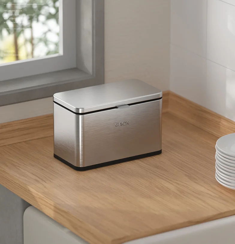 cabinet door hanging trash can with lid kitchen waste bin bathroom stainless steel garbage household recycle dustbin 3l6l free global shipping