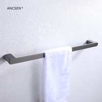 stainless steel gun grey bathroom towel rack wall mounted bath towel shelf holder balcony storage clothes hanger shelf towel bar