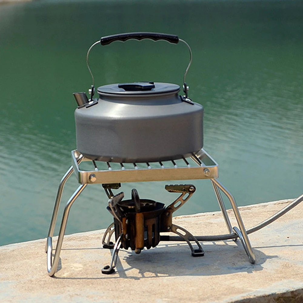 

Portable Outdoor Mini Folding Stainless Steel Burner Holder Grill Rack Grill Tray Holder Grill Bracket Holder BBQ Grill Silver