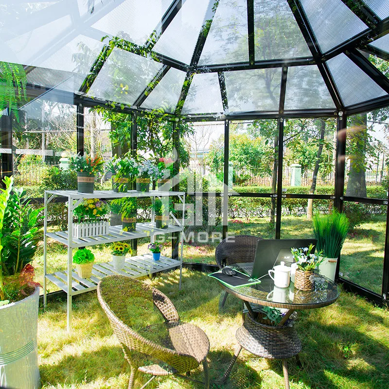 Роскошный шестигранный теплица алюминиевый павильон/gazebo green