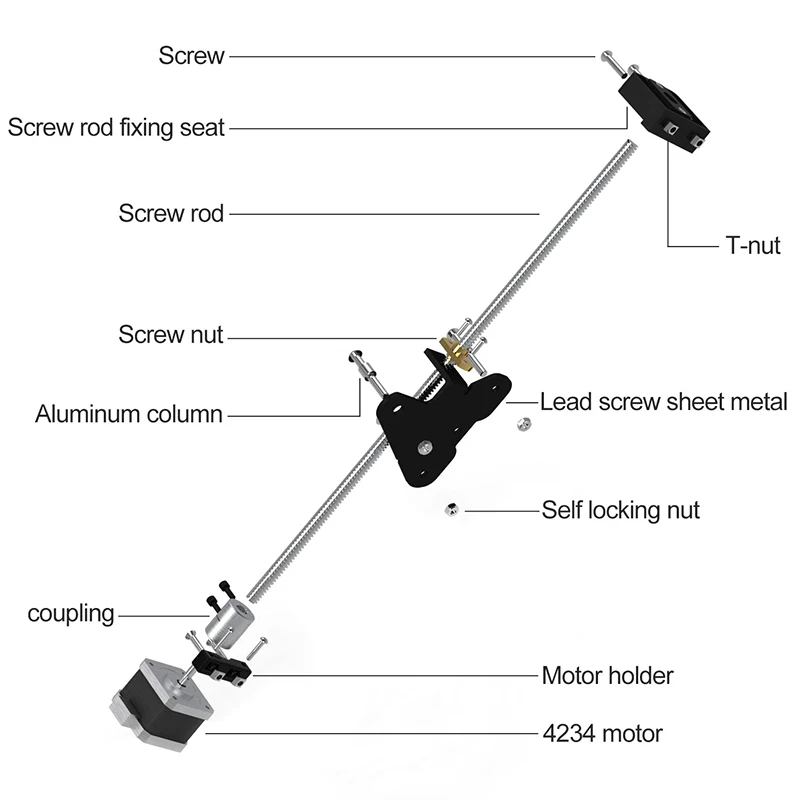 for ender 3 dual z axis upgrade kit lead screw stepper motor kit 3d printer parts accessories for creality ender 3 free global shipping