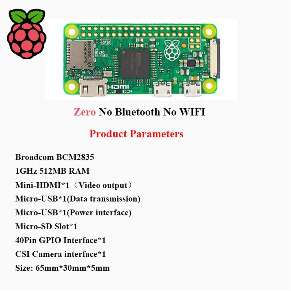 Оригинальная Беспроводная bluetooth-плата Raspberry Pi Zero V 1,3 Zero W WH с процессором 1 ГГц, ОЗУ 512 Мб, Версия Raspberry Pi Zero 1,3 - Цвет: zero
