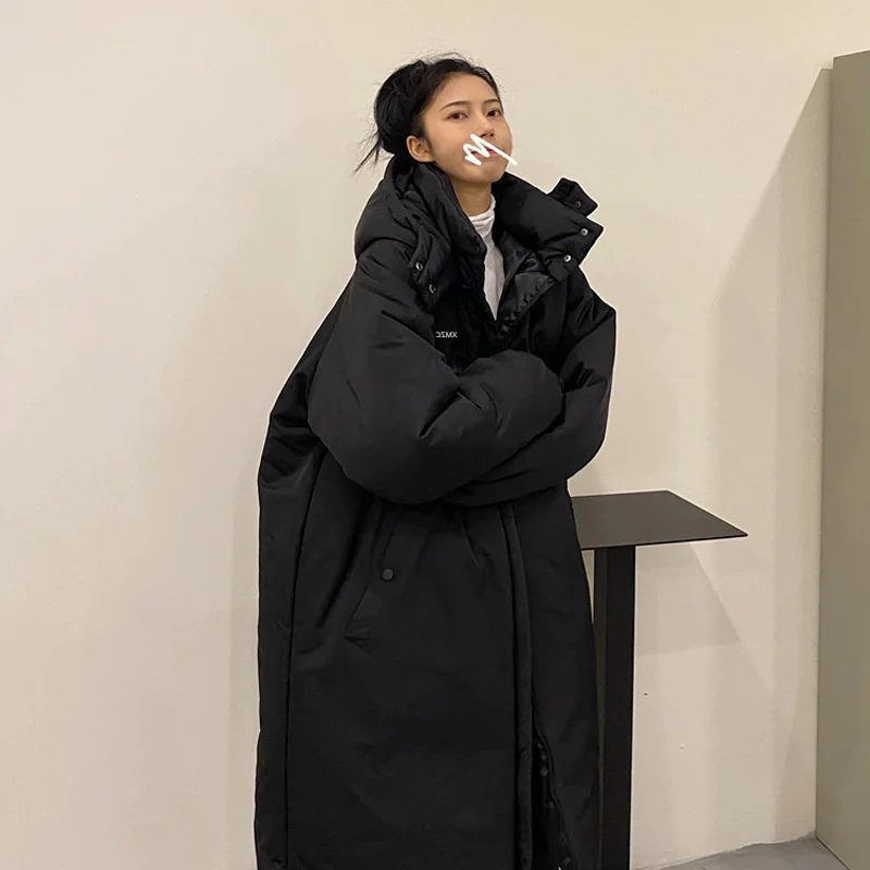 

Medium length cotton padded clothes 2021 new coat women's winter Korean loose knee cotton padded clothes cotton padded