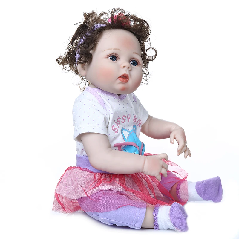 Кукла-реборн мягкая водонепроницаемая гибкая на ощупь 56 см | Игрушки и хобби