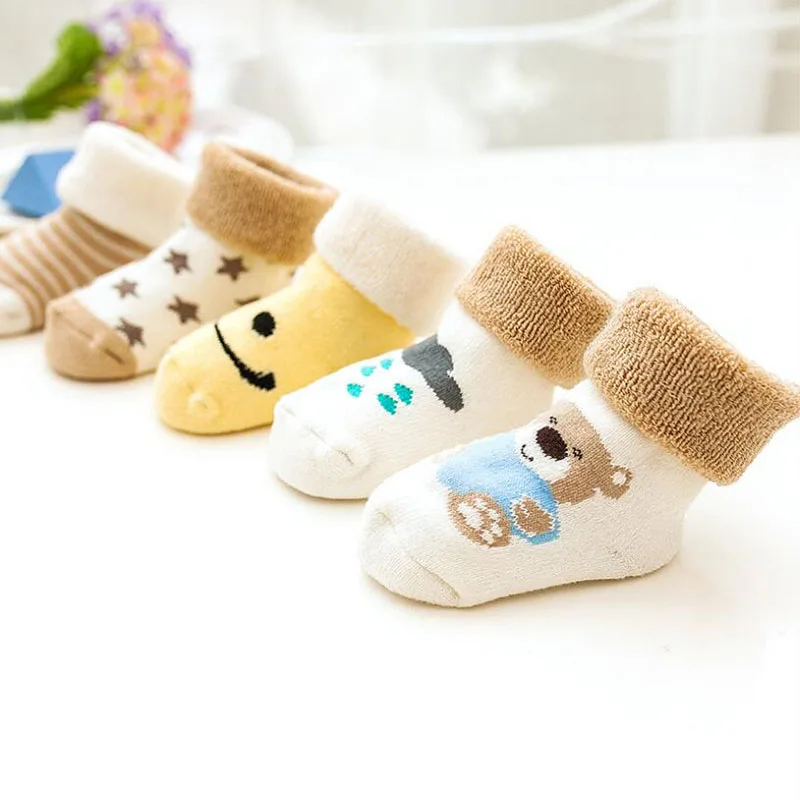 5 pairs /3 Pairs Baby Warm Winter Girl 0-24 Boy for Socks Birthday Gift Infant Newborns Baby Socks Socks Months Socks