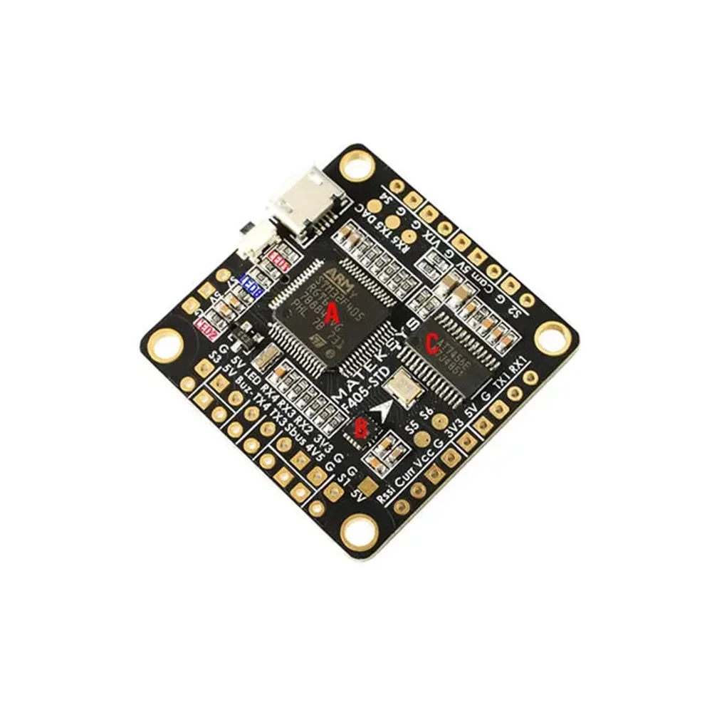 Matek-CONTROLADOR DE VUELO F405-STD STM32F405 BetaFlight, inversor OSD integrado para Dron de carreras RC Multirotor FPV-2
