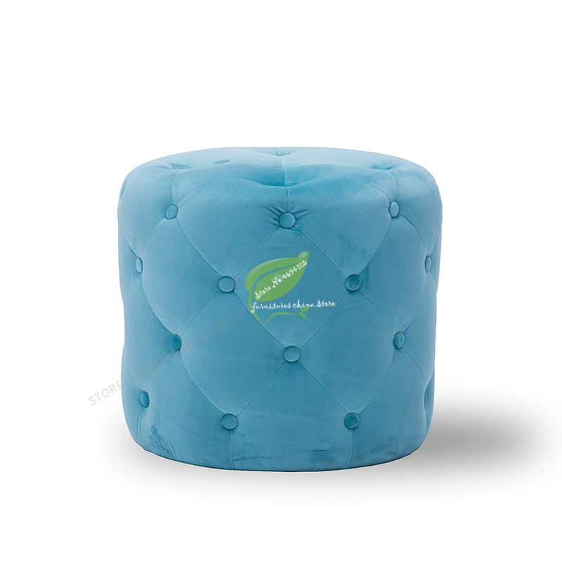 Роскошный тканевый диван для спальни деревянный стул маленький пуффа оттоманка