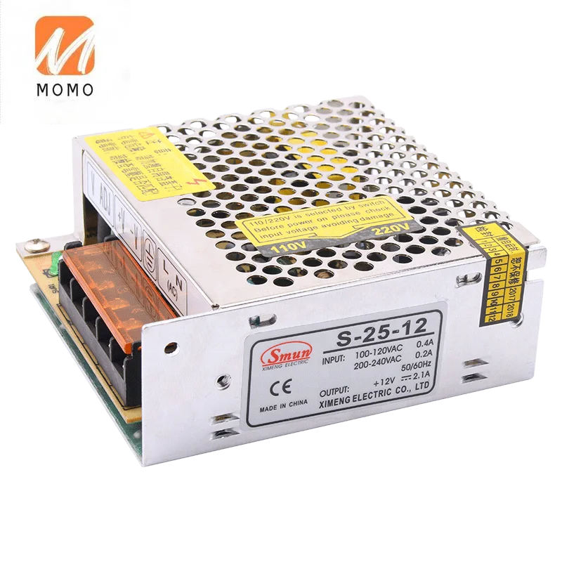 

Смун S-25-12 25W 12VDC 2A AC-DC один Выход переключение Питание импульсивный источник питания для промышленного оборудования светодиодный светильник