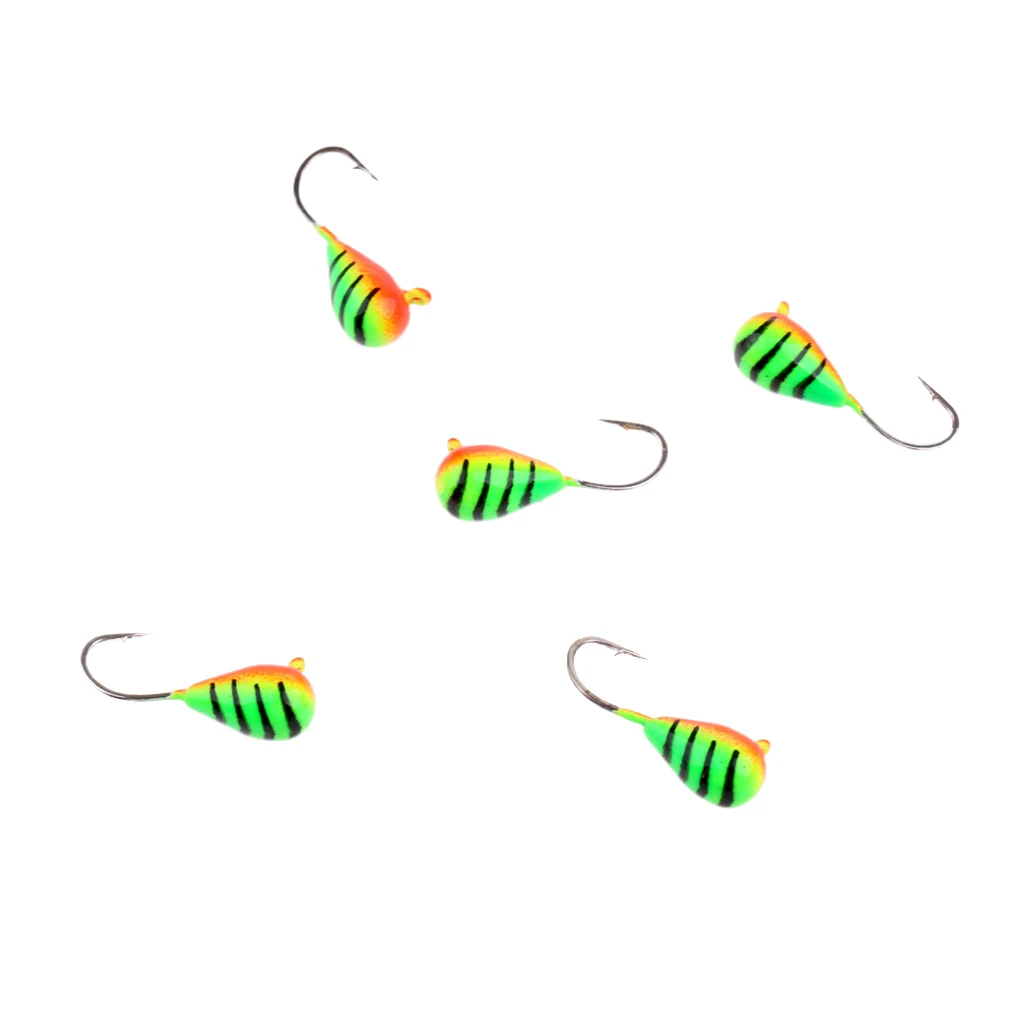 

5Pcs Jig Head Hook 1.0g Ice Fishing Lures Baits Saltwater Jig Fishing Hooks