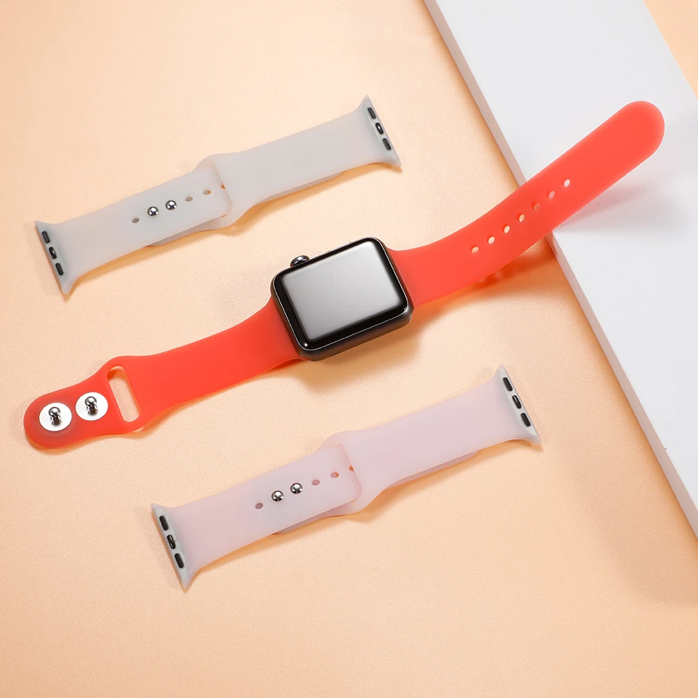 Ремешок для apple watch 44 мм 40 iWatch 38 42 спортивный силиконовый браслет ремешок 5 4 3 2 1 |