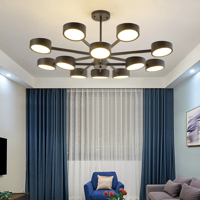 Черные/белые/серые современные светодиодные подвесные светильники в