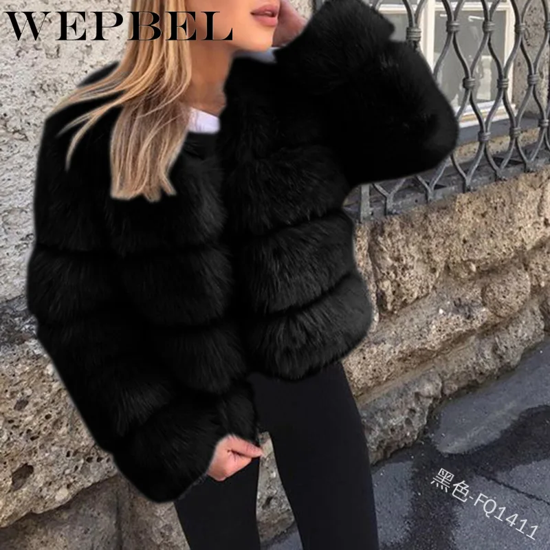 

Mandylandy Women 2020 Winter Faux Fur Short Coat Lady Elegant New Fashion Thick Warm Outerwear Fake Fur Jacket