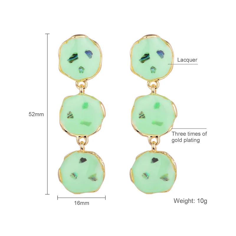 

Dorado New Fashion Water Drop Earrings For Women Multiple New Lacquer Long Attractive Jewelry Brincos 2021 Party Daily Gifts