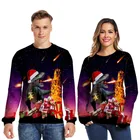 Рождественский свитер с изображением динозавра для мужчин и женщин, праздничный женский Рождественский свитер с 3D забавным принтом, джемперы, топы 3XL