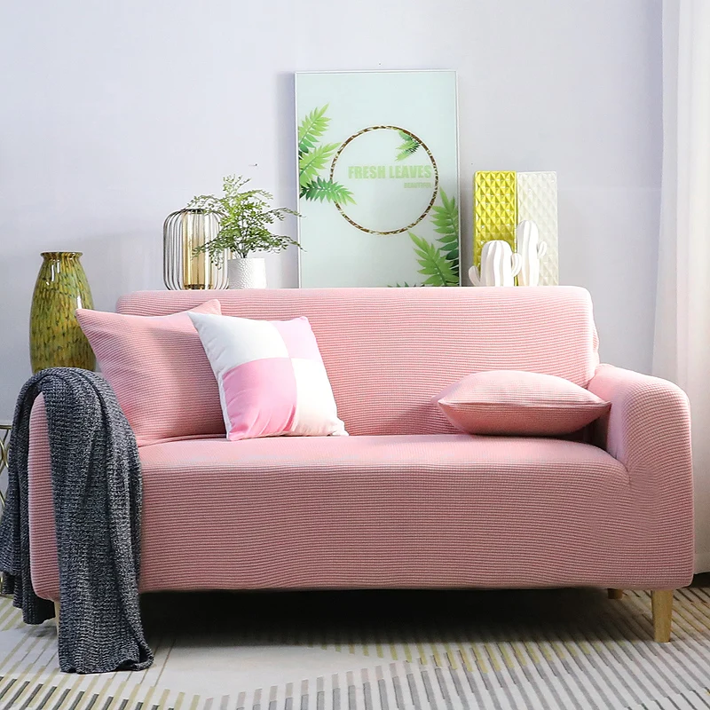 Чехол для дивана розового цвета посылка на 360 градусов разной формы L Style доступна