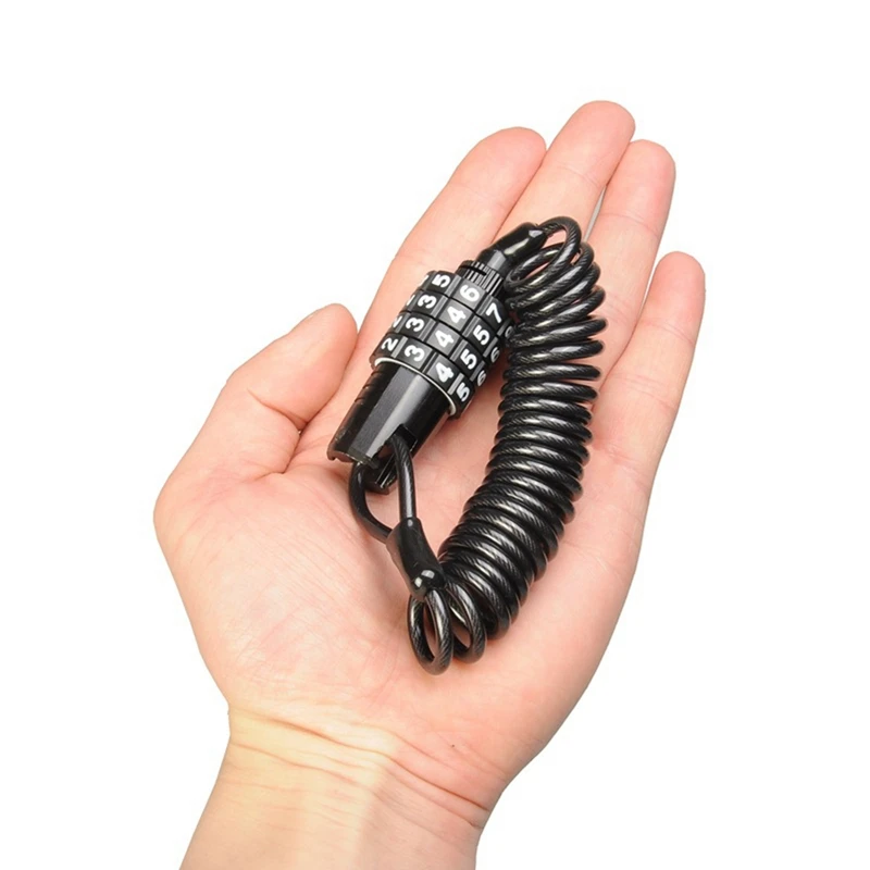 

Portable 4 Digit Password Lock Bicycle Lock Steel Cable Chain Safety Bike Anti-Theft Combination Number Code Bicycle Accessories